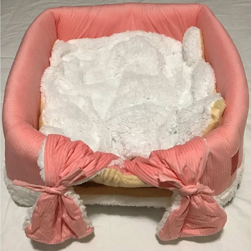 Cat Bed with Curtains, Cat Hideout, Cat Cave, Foldable Cat Bed, Size L